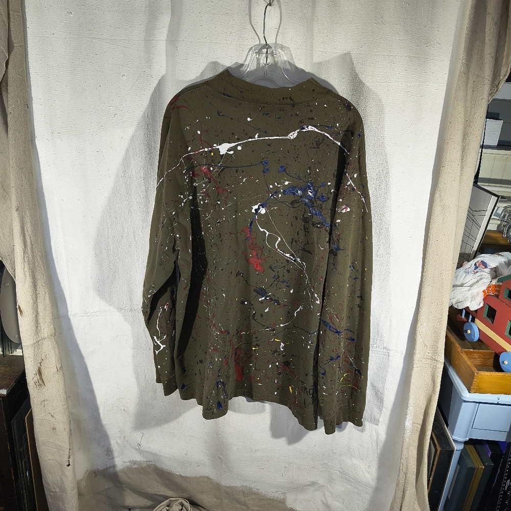 Unisex Olive Grn XL LS T Shirt W/Unique Street Wear Art By Timothy Designs - Picture 7 of 7